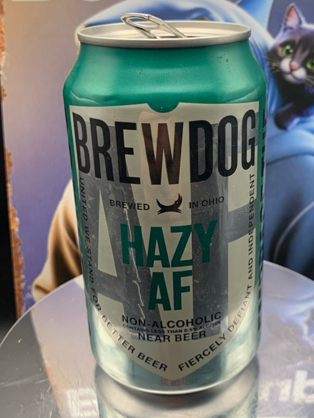 Vintage Beer Can Brewdog Hazy AF Near Beer Embrace The AF Opaque Tab Empty